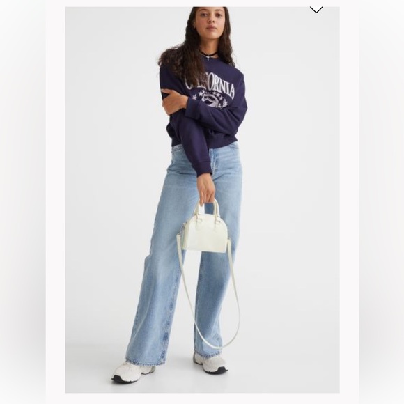 H & M Wide High jeans, US 0 GREY - Picture 1 of 5